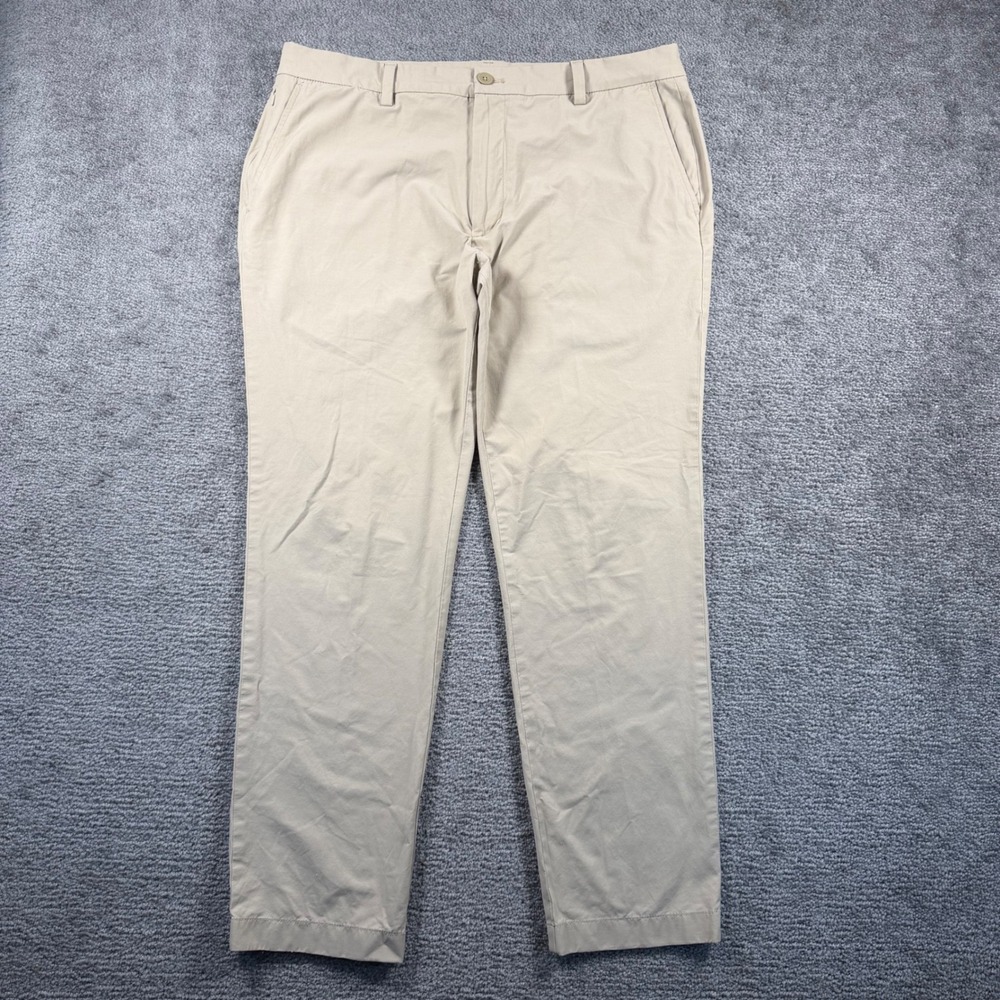 Vineyard Vines Stillwater Golf Pants Mens 38x32 Khaki Tan Performance Chino